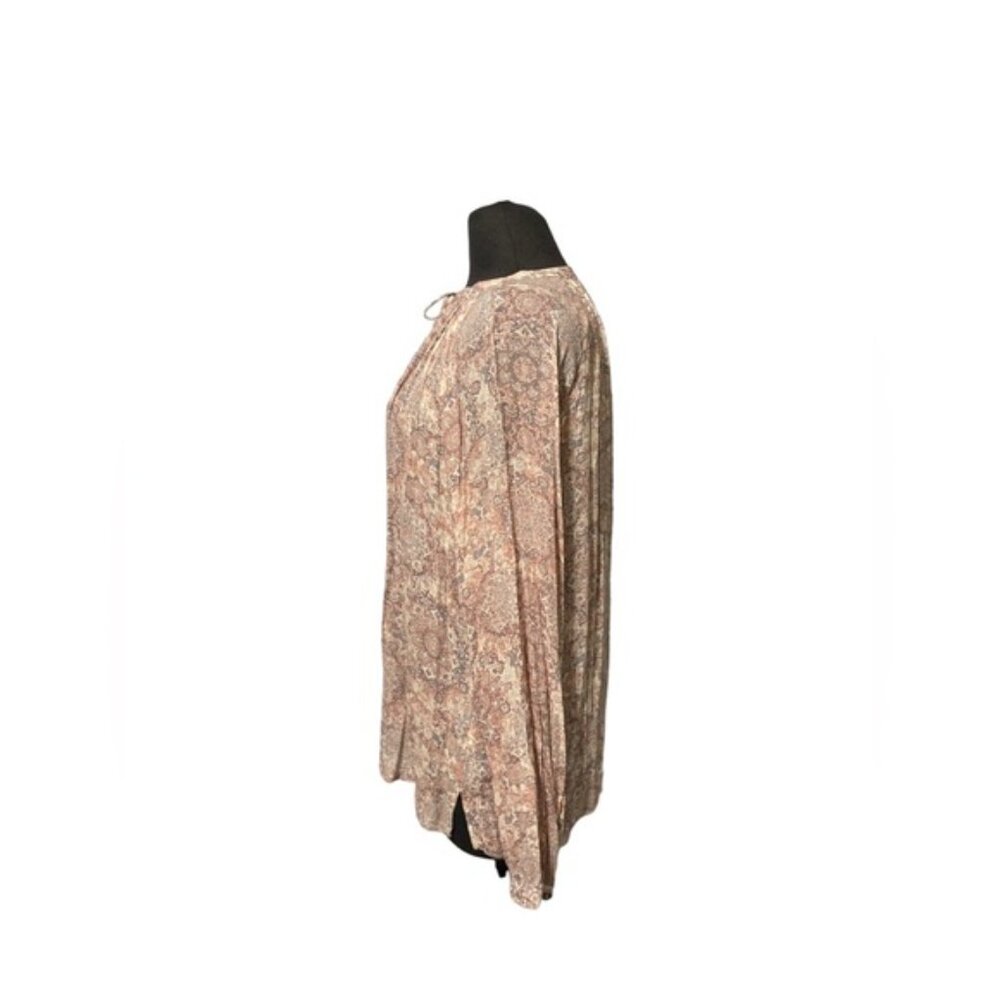 Lucky Brand Printed Peasant Top Small - Picture 9 of 10